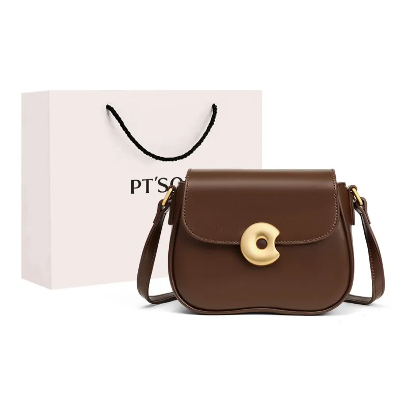 PT'SON Cow Leather Patchwork Synthetic Leather Small Square Bag Shoulder Bag Crossbody Bag Women's Multicolor-0