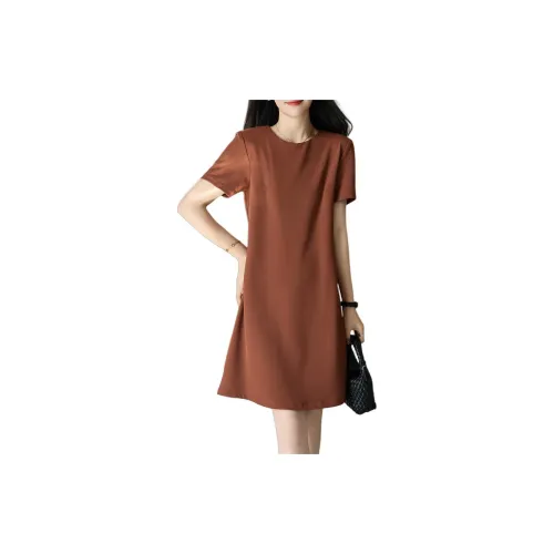 Dme Short-Sleeved Dresses Women's Brick Red