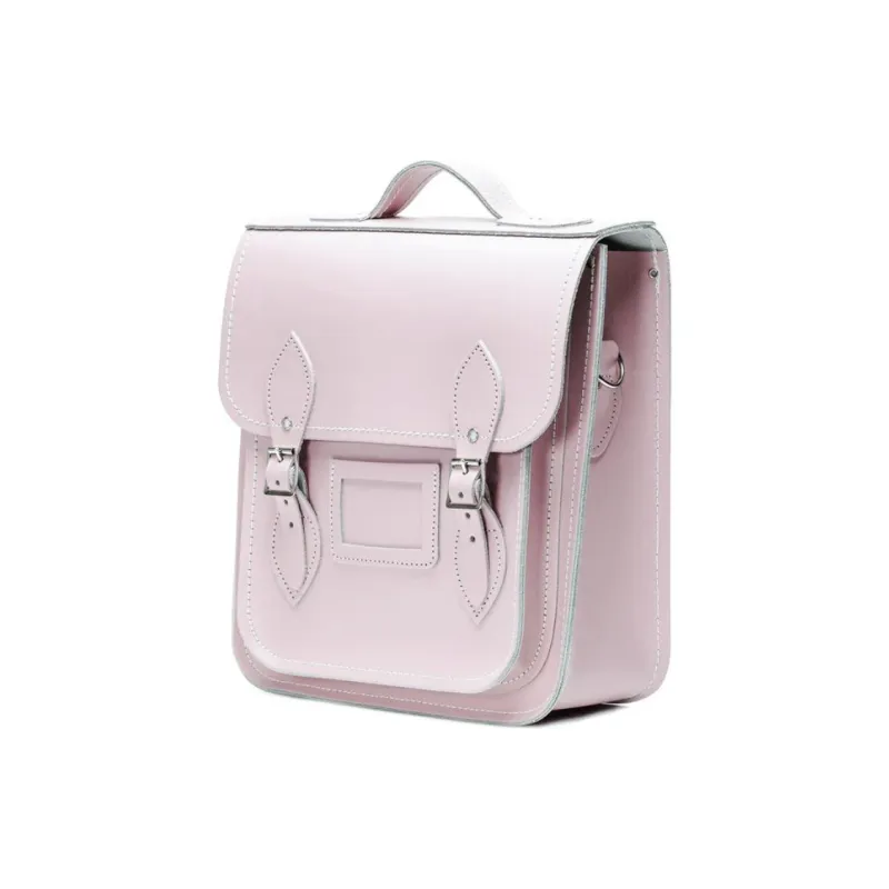 Zatchels Leather Backpack Small Size Unisex Rose Pink-1