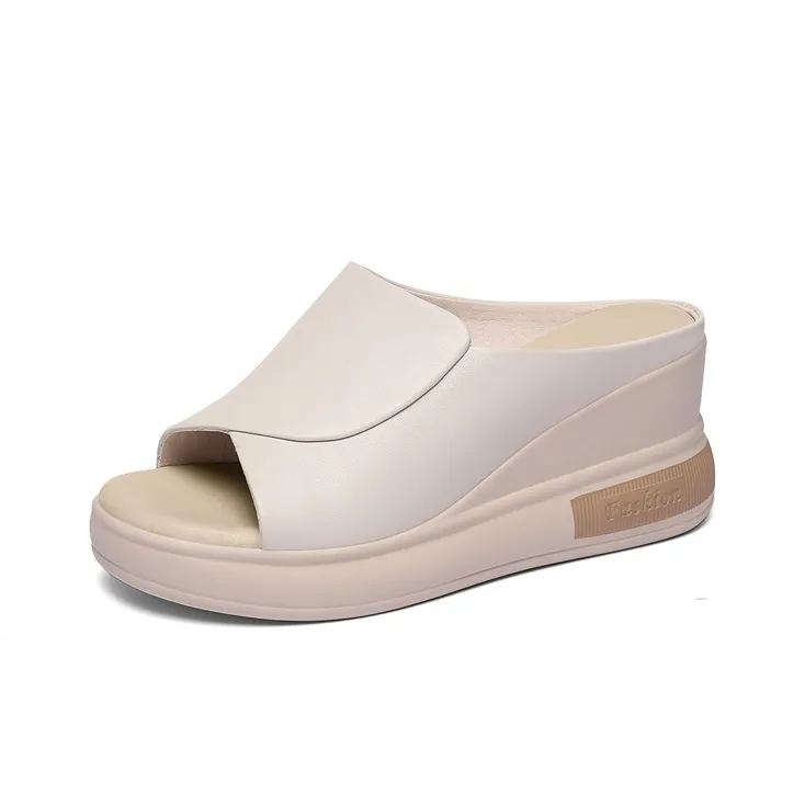 Golden Silk Rabbit PU Polyurethane Slide Slippers Women's-9