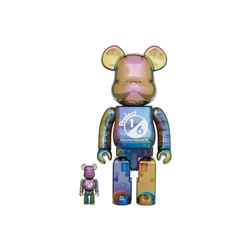 Bearbrick project 1/6 BLACK CLEAR CHROME 100％ & 400％-3