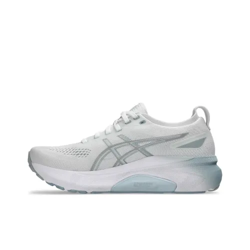 Asics Gel-Kayano 31 Cushioned Wear-Resistant Breathable Low-Top Running Shoes Women's White Gray