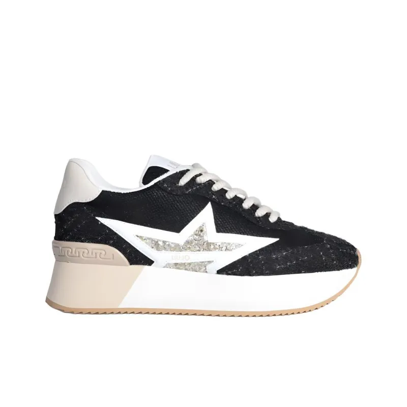 LIU JO Distressed Denim Sneakers-1