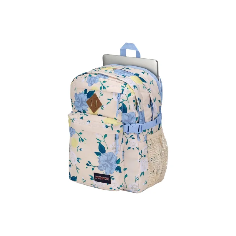 JanSport Polyester Backpack Unisex Beige & Purple-3
