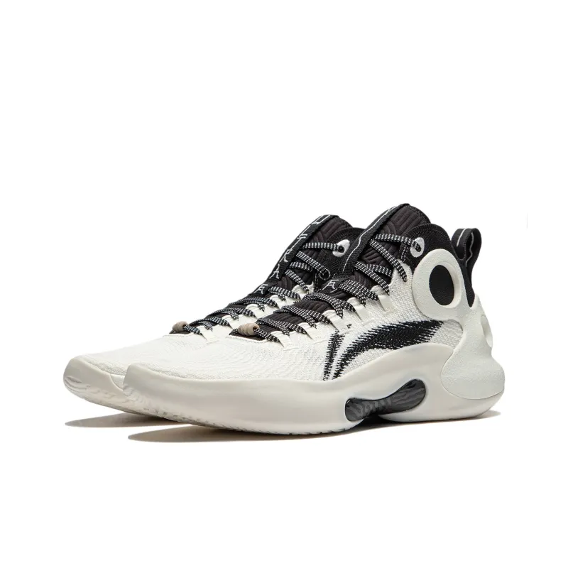 LiNing Charming ULTRA Mid Top Basketball Shoes Men's Ivory-2