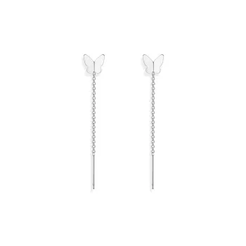 LUYUO S999 Fine Silver Drop Earrings Women's
