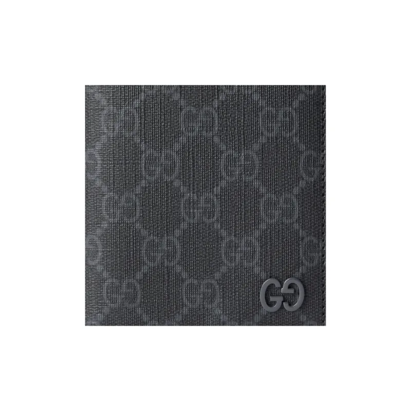 GUCCI Canvas Passport Holder Unisex Black-4
