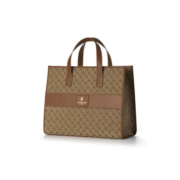 SEVEN Synthetic Leather Handheld Laptop Bag Briefcase Regular Men's Khaki