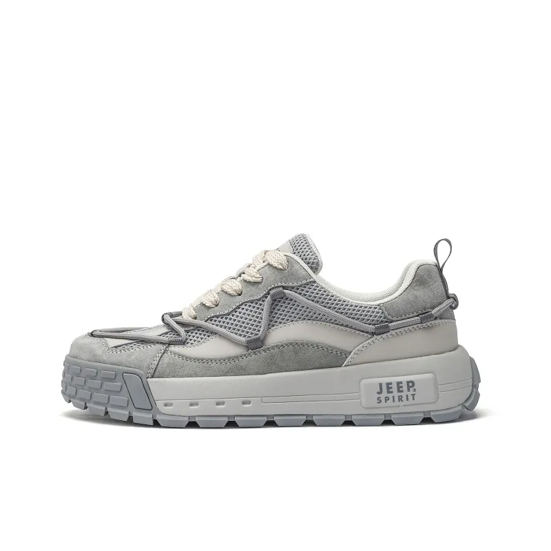 JEEP SPIRIT Skateboard Shoes Men Low Top Gray-0
