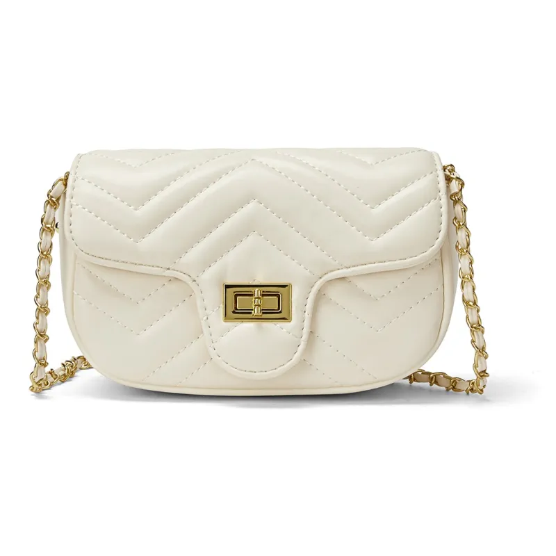CORALDAISY Synthetic Leather Shoulder Bag Women's Mocha/Crescent White-6