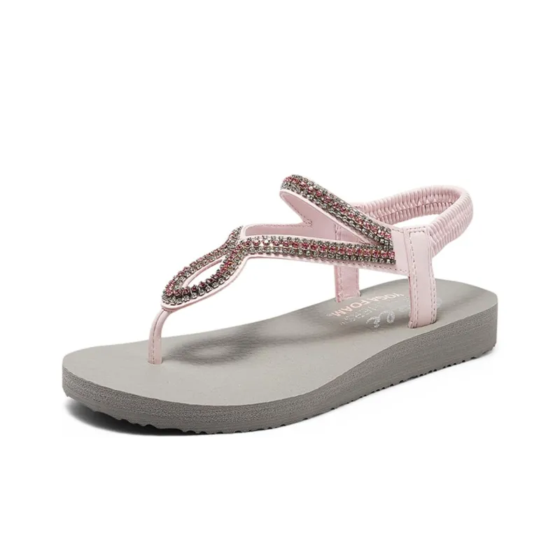 Skechers CALI Abrasion Resistant Slip Resistant Flip Flops Women's Light Pink-2