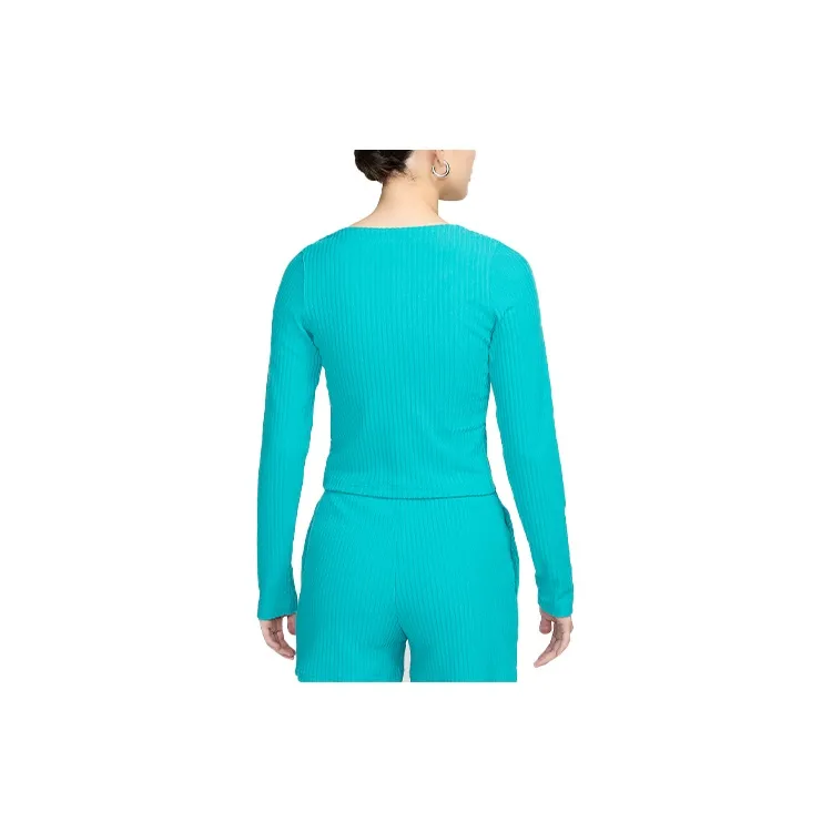 Nike Swoosh Sportswear Chill Knit Knitwear Women's Cactus Green-1
