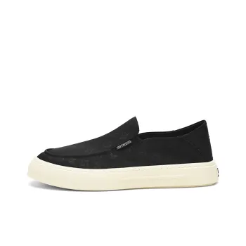 SEPTWOLVES Breathable Lightweight Height Increasing Low-Top Canvas Shoes Men's Black