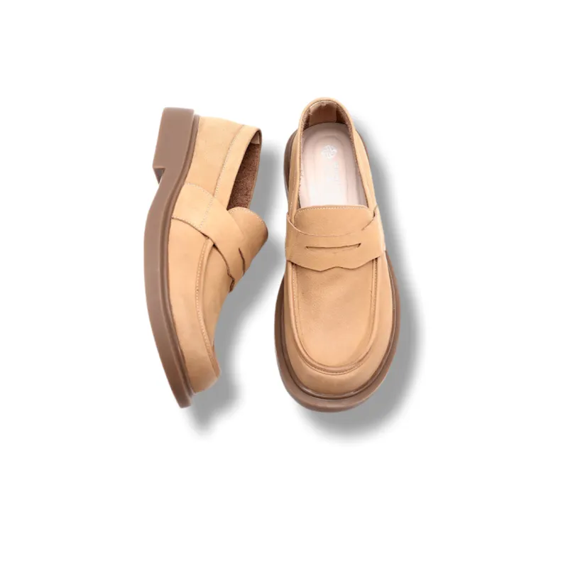 Brounvanm Loafers Men Coffee/Amber Yellow-4