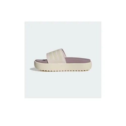 Adidas Adilette Platform Slides Putty Mauve Wonder White Preloved Fig Women's