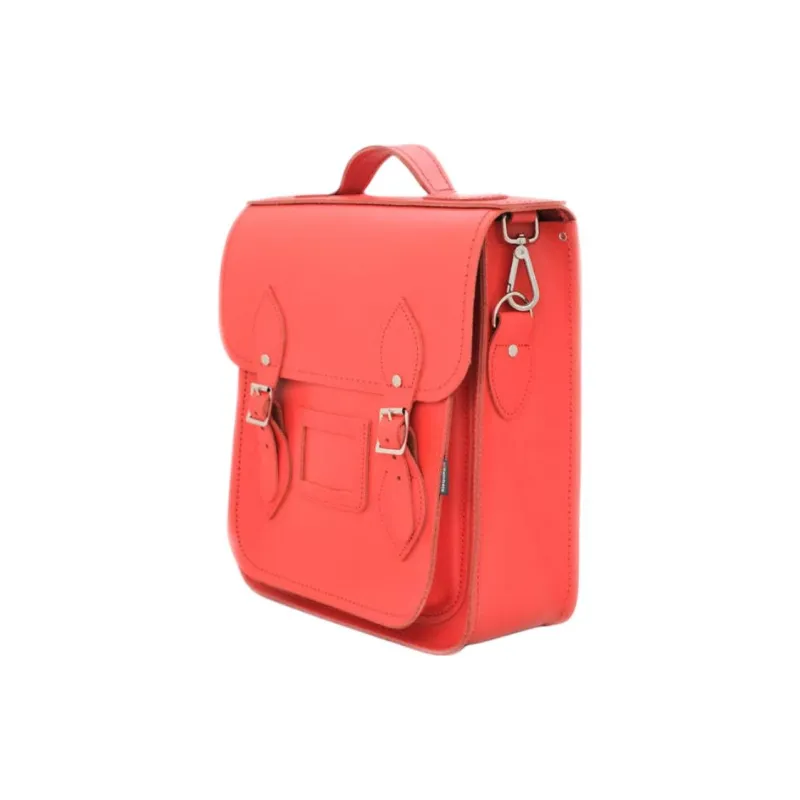 Zatchels Leather Backpack Unisex Mailbox Red-1