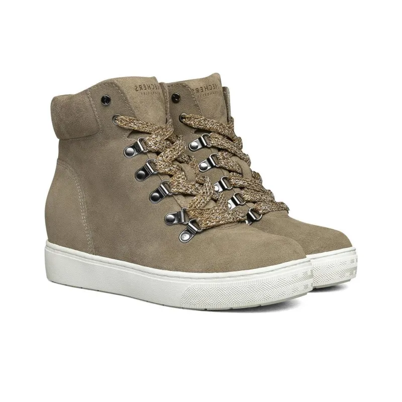 Skechers Street Anti-Slip Wear-Resistant High-Top Casual Shoes Women's Taupe-3
