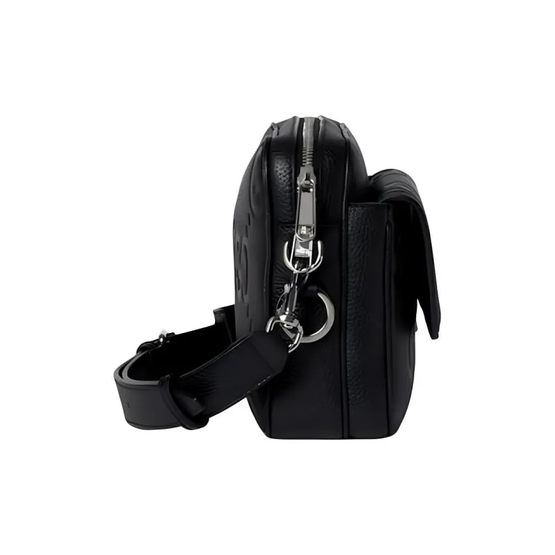 GUCCI Leather Shoulder Bag, Crossbody Bag Trumpets Unisex Black-2