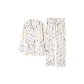 MIIOW Pajama Set Women's Milk White Floral