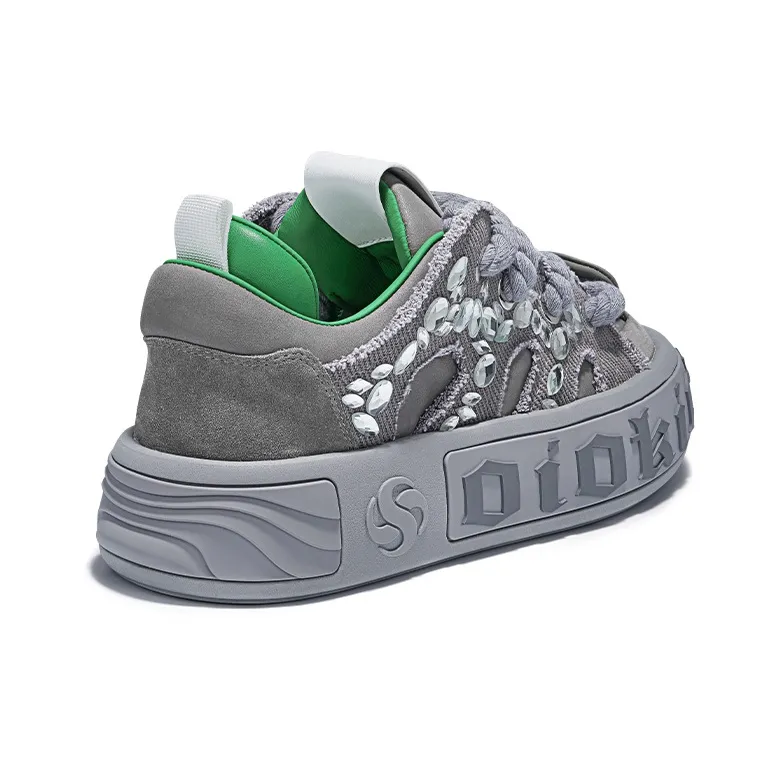 SALAXI Abrasion Resistant Balance Height Increasing Low Top Skateboard Shoes Unisex-4