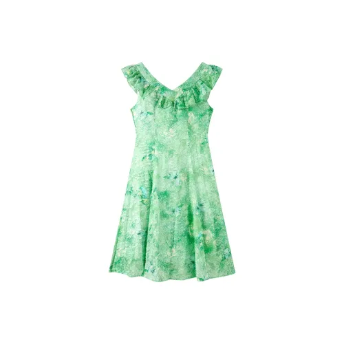 MKBY Sleeveless Dresses Women's Green