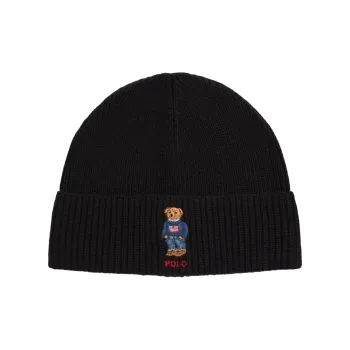 Polo Ralph Lauren Recycled Nylon Beanies Unisex Black