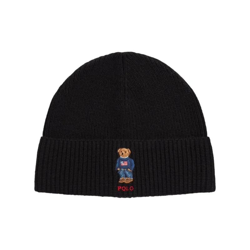 Polo Ralph Lauren Recycled Nylon Beanies Unisex Black-0
