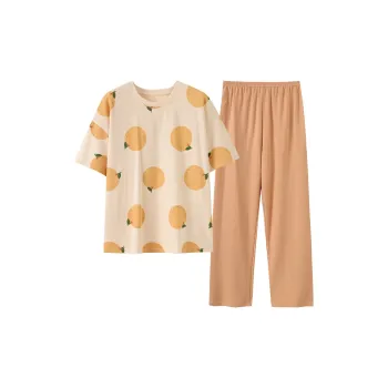 The Story Of The Flower Season Pajama Set Women's Apricot