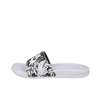 Nike Benassi JDI Slip Resistant Abrasion Resistant Slide Slippers Men's White Black