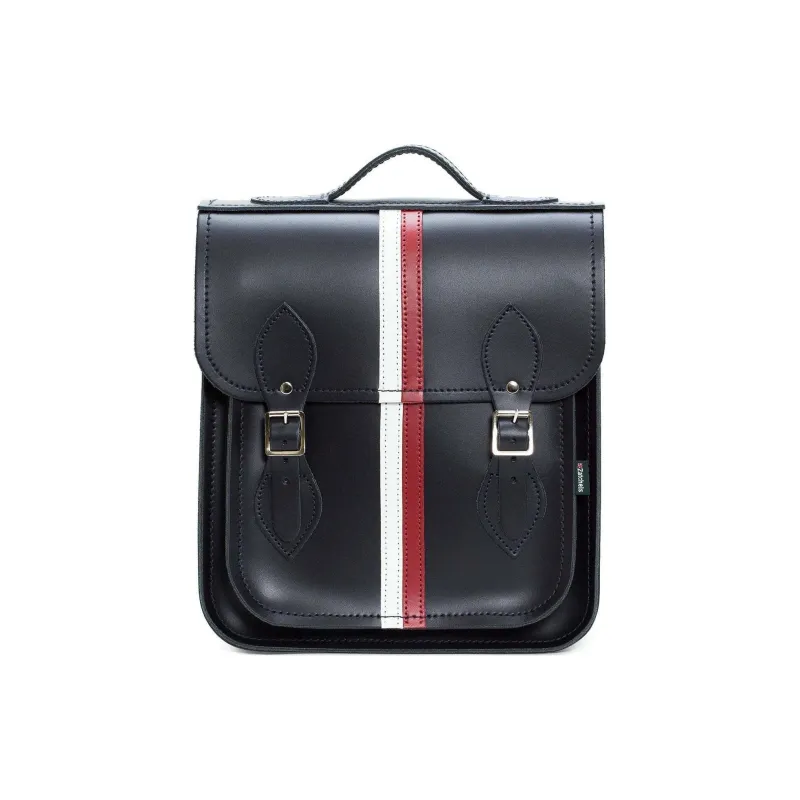 Zatchels Leather Backpack Small Size Unisex Dark Blue-0