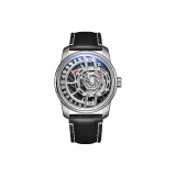 White Case White Dial Black Strap