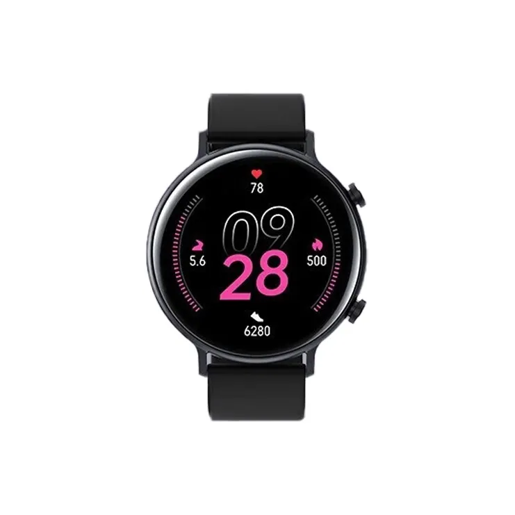 DOM Smart Movement Silicone Strap Watch Unisex Black Dial-3