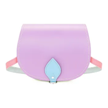 Zatchels Leather Saddle Bags Shoulder Bags Small Size Women's Pink Prism