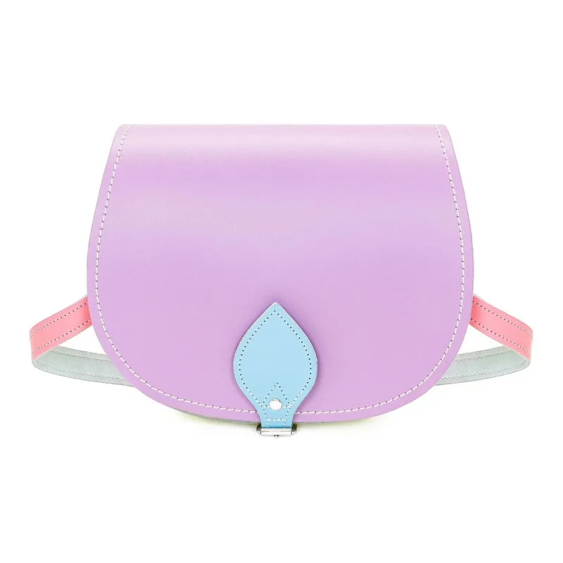 Zatchels Leather Saddle Bags Shoulder Bags Small Size Women's Pink Prism-0