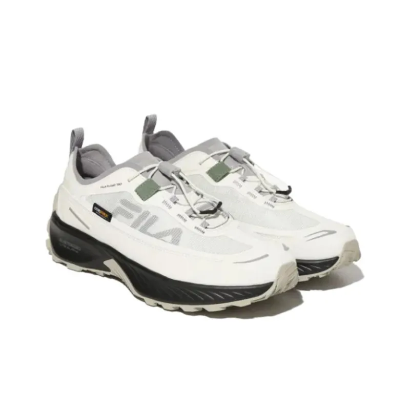 FILA Cushioned Anti Slip Wear Resistant Breathable Lightweight Low Top Trail Running Shoes Unisex White Korean Style-2