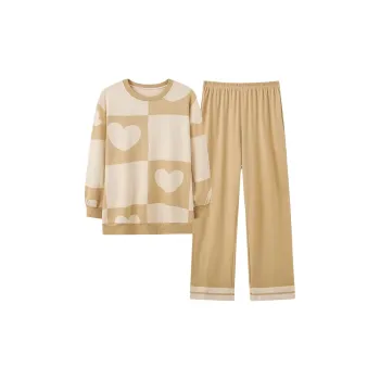 MIIOW Pajama Set Women's Khaki Heart