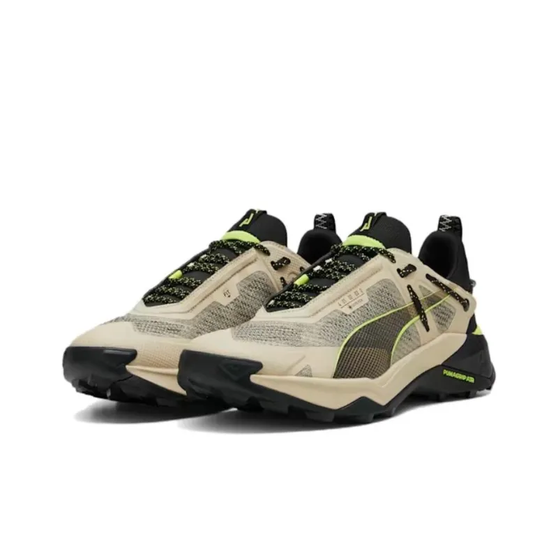 PUMA Explore NITRO GORE TEX Cushioning Wear Resistant Low Top Hiking Shoes Men's Beige Black-2