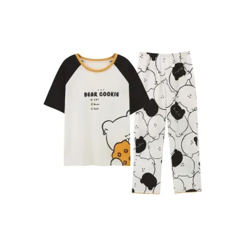 The Story Of The Flower Season Pajama Set Women's White