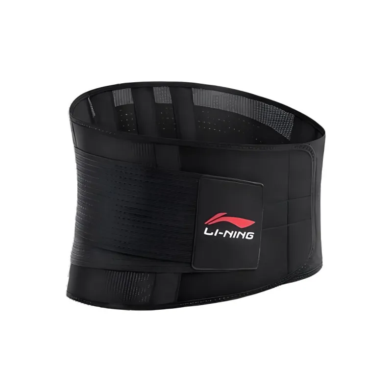 LiNing Back Support Braces Running Fitness Breathable Protective Compression Slip-Resistant Elastane Polyester Men's-4
