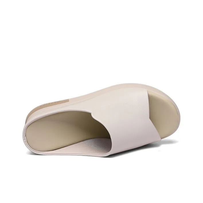 Golden Silk Rabbit PU Polyurethane Slide Slippers Women's-10