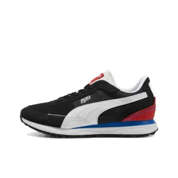 PUMA Rider FV Road Rider Anti Slip Wear Resistant Low Top Casual Shoes Men's Black White