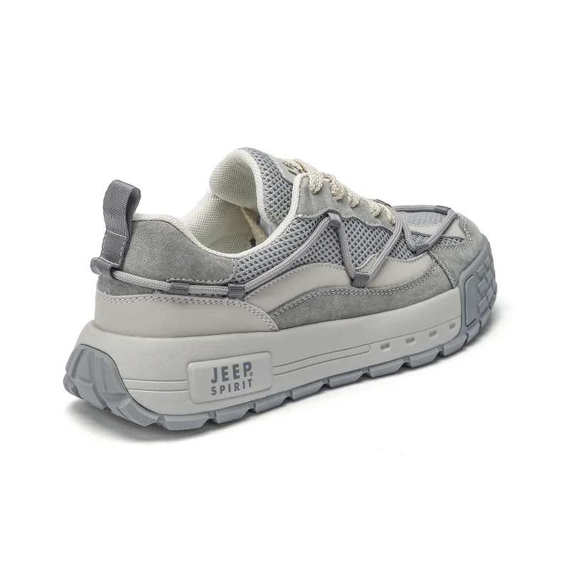 JEEP SPIRIT Skateboard Shoes Men Low Top Gray-4