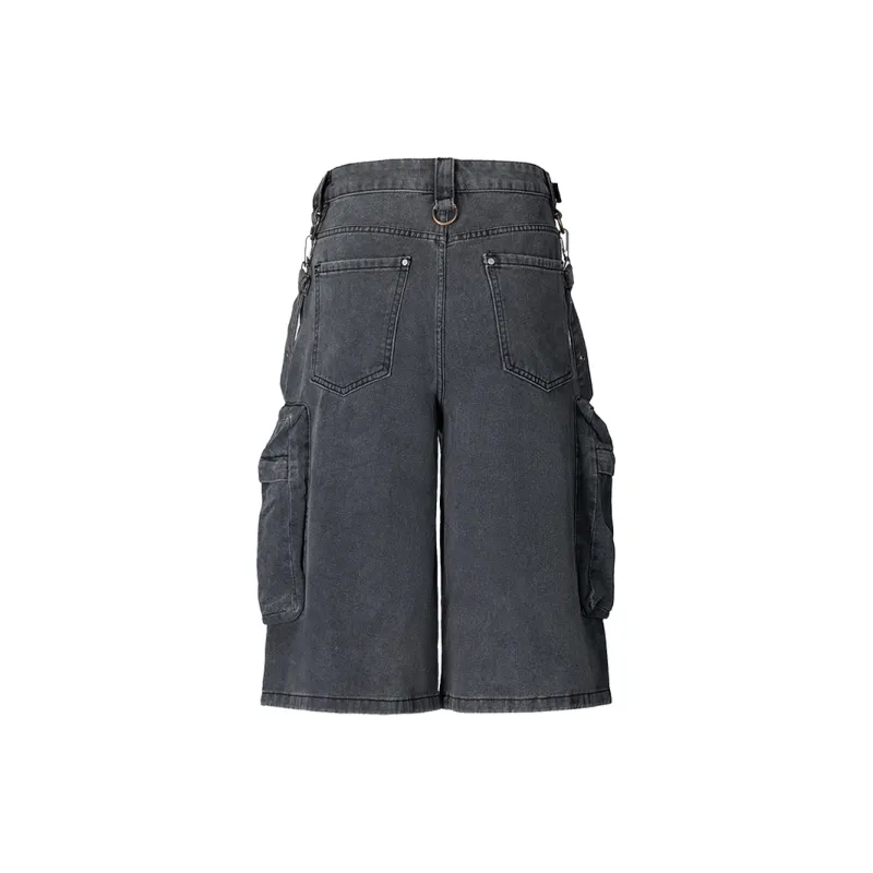 GRKC Denim Shorts Unisex Black-1