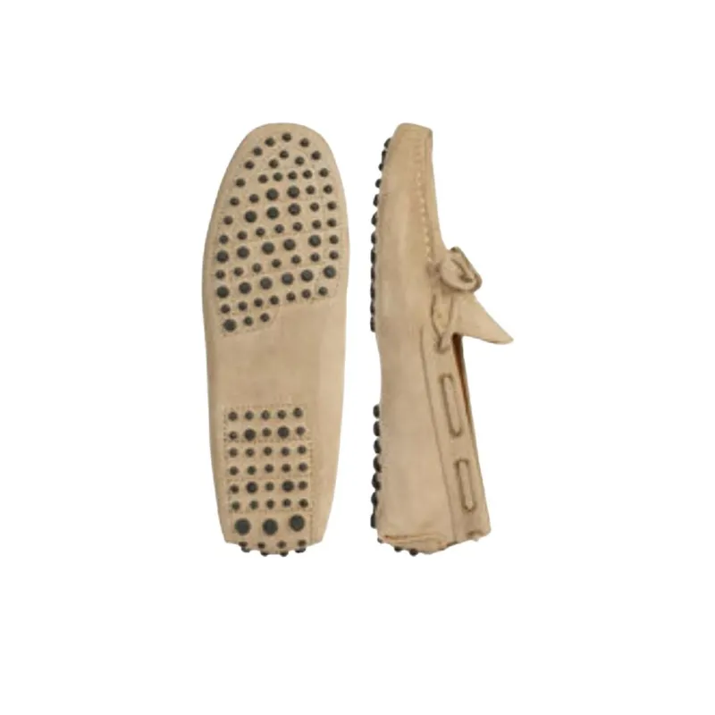 BOGGI Milano Logo-debossed Suede Boat Loafers-3