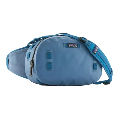 Patagonia Recycled Nylon Bonded Polyester Bonded Polyurethane Bonded TPU Crossbody Fanny Pack Unisex Dove Blue