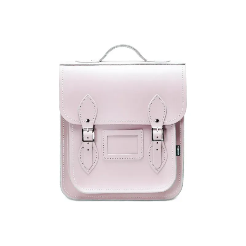 Zatchels Leather Backpack Small Size Unisex Rose Pink-0