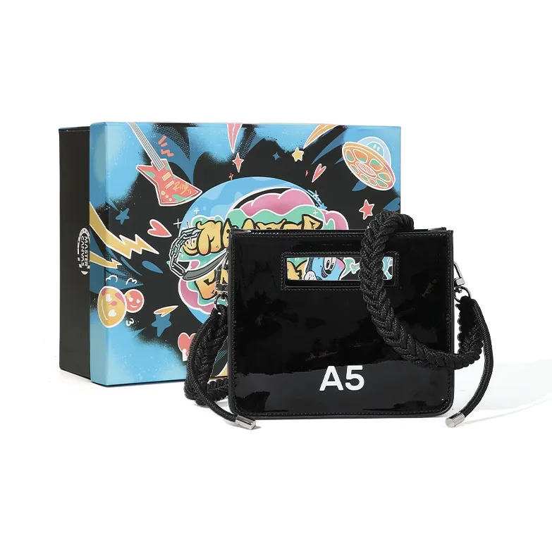 MASTER CANVAS Leather Combo Bag Handbag Shoulder Bag Crossbody Bag Unisex Black/White-1