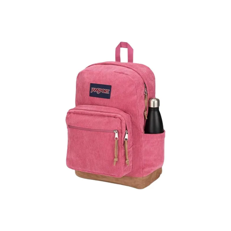 JanSport Corduroy Backpack Unisex Pink-3