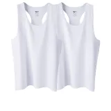 2 Pack (White+White) 100% cotton Moisture-Wicking/Athletic Fit/Slim Fit