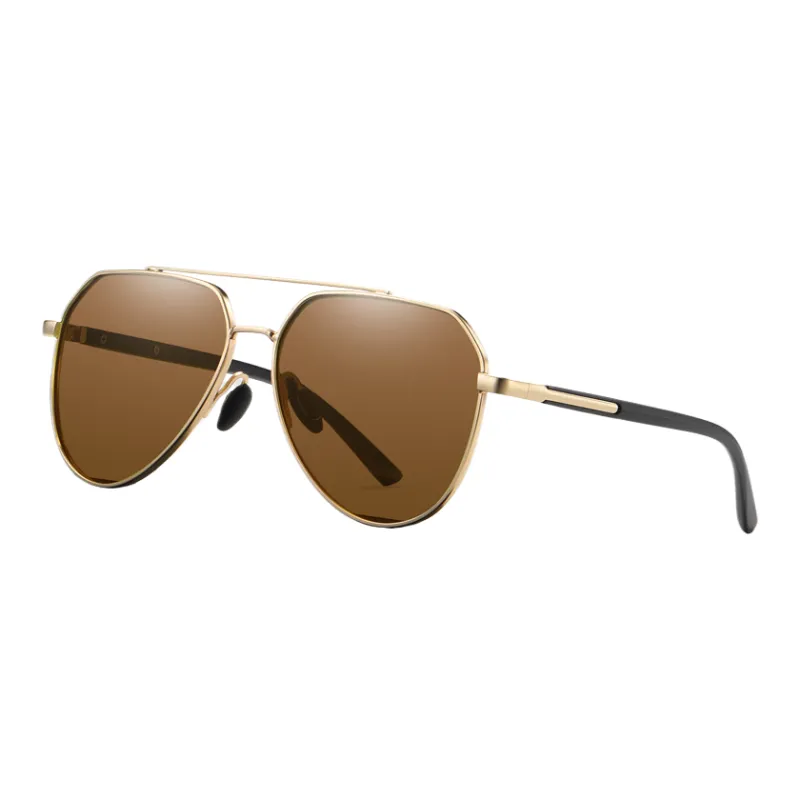 Thunder Pailong Alloy Aviator Sunglasses Unisex Black/Gray/Gunmetal-4